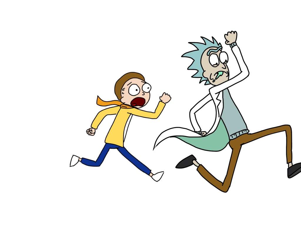 Image result for rick and morty running
