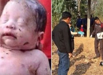 תינוק נדקר 14 פעמים על ידי אמא שלו ונקבר בחיים, אבל אז קרה נס…