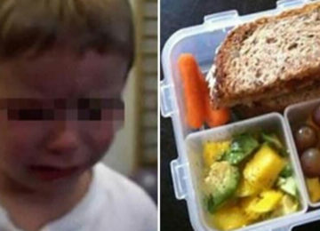 ילד בן 4 נותר בדמעות אחרי שהגננת השליכה את ארוחת הצהריים שלו לפח. אמר שלא יאכל בגן שוב