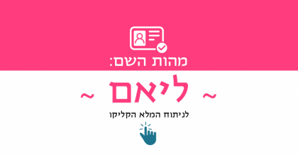 מהות השם ליאם